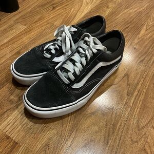 Vans black platform
